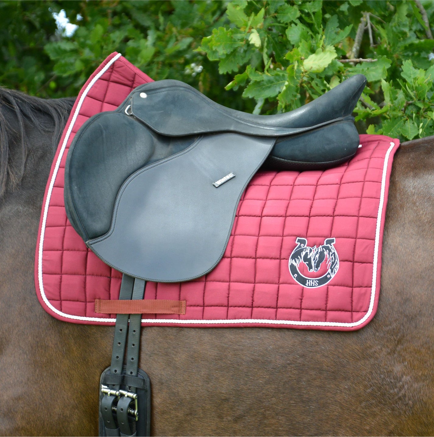 Maroon Saddle Pad - Available in Full, Warmblood and Shire Sizes ...